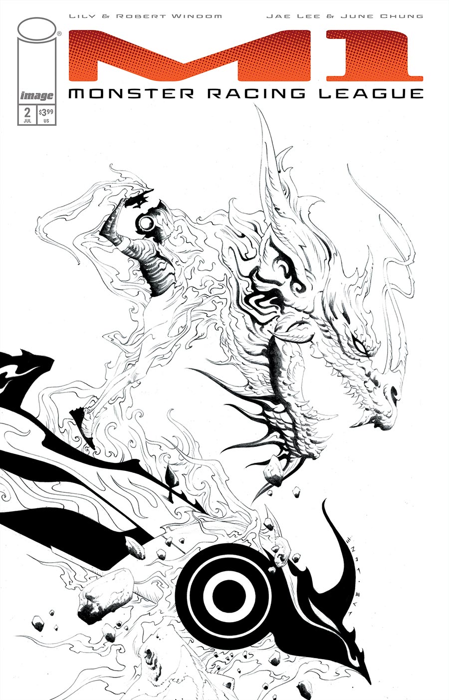 M1 Monster Racing League #2 Cover C Incentive Jae Lee Black & White Cover