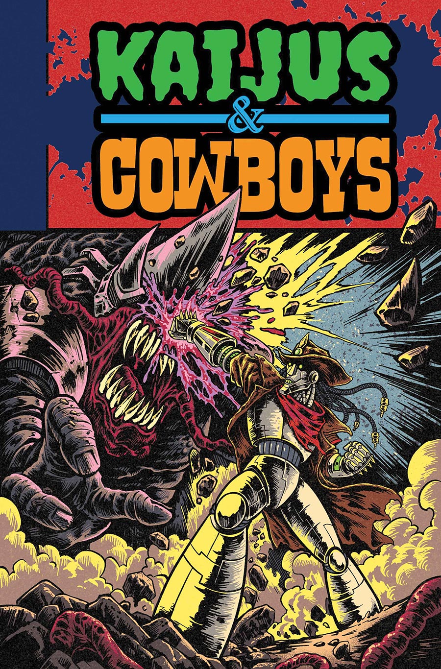 Kaijus & Cowboys #1 Cover B Variant Ferxpain EC Comics Homage Cover