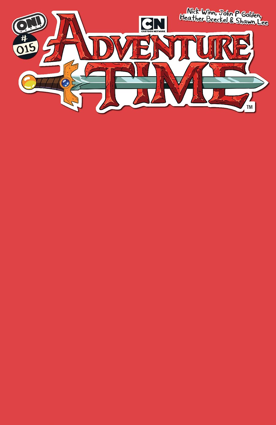 Adventure Time Vol 2 #15 Cover C Variant Golb Red Blank Cover
