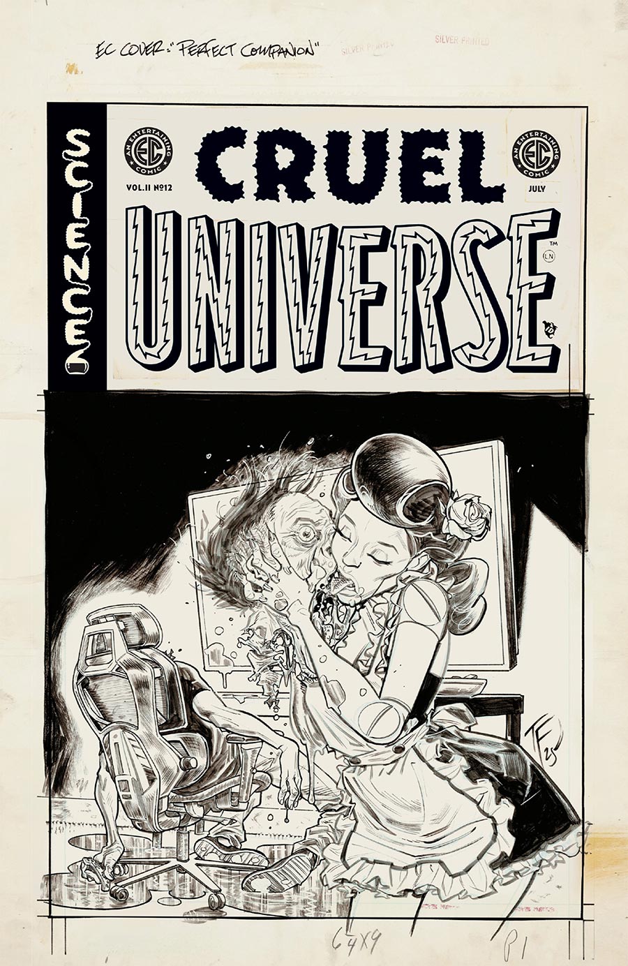 Cruel Universe Vol 2 #12 Cover D Incentive Tom Fowler Black & White Artist Edition Cover (EC Comics)