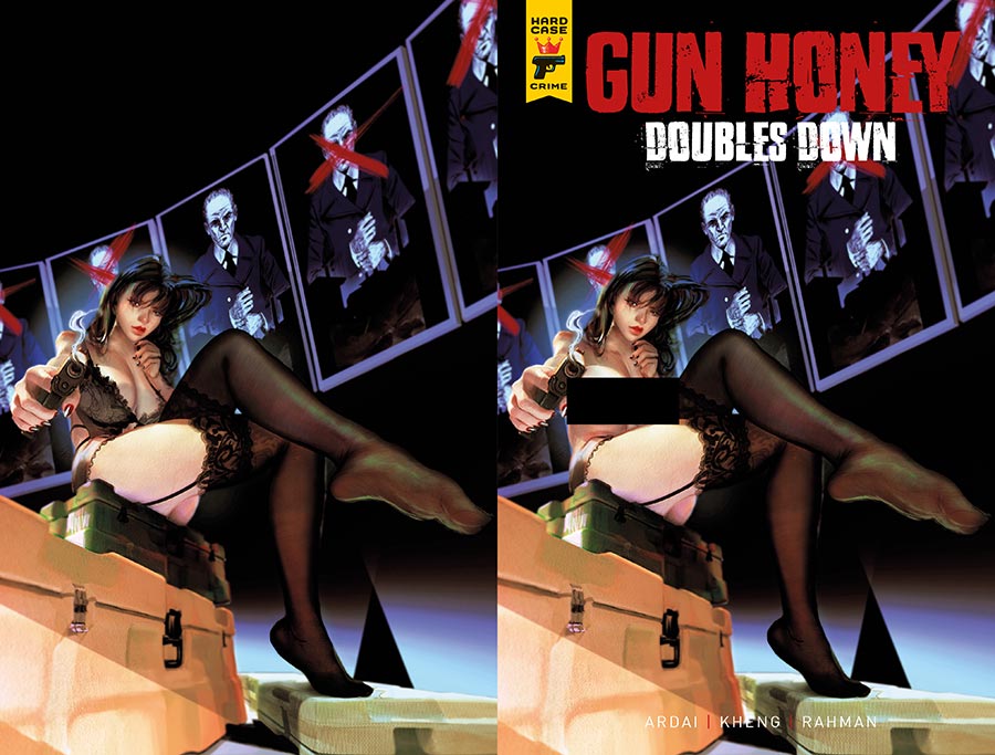 Hard Case Crime Gun Honey Doubles Down #2 Cover H Variant Seage Nude / Clothed Wraparound Bagged Cover With Polybag