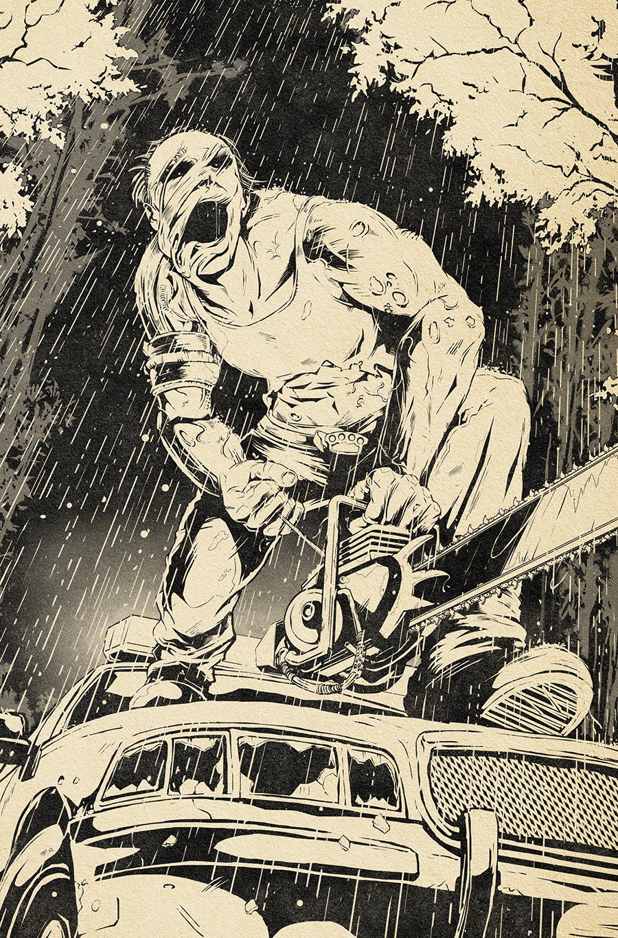 Dead By Daylight The Hillbilly #4 Cover B Variant Flops Inks Virgin Card Stock Cover