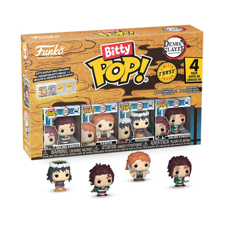 Bitty POP Demon Slayer Kimetsu No Yaiba 4-Pack Vinyl Figure - Tanjiro