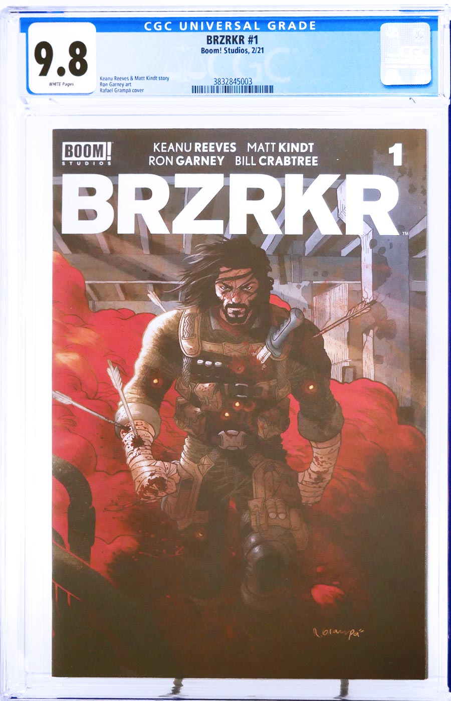 BRZRKR (Berzerker) #1 Cover Z-C Regular Rafael Grampa Red Smoke Cover CGC 9.8