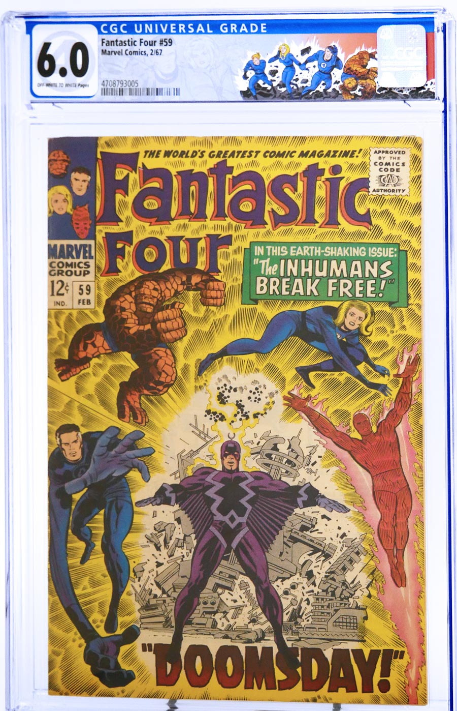 Fantastic Four #59 Cover B CGC 6.0