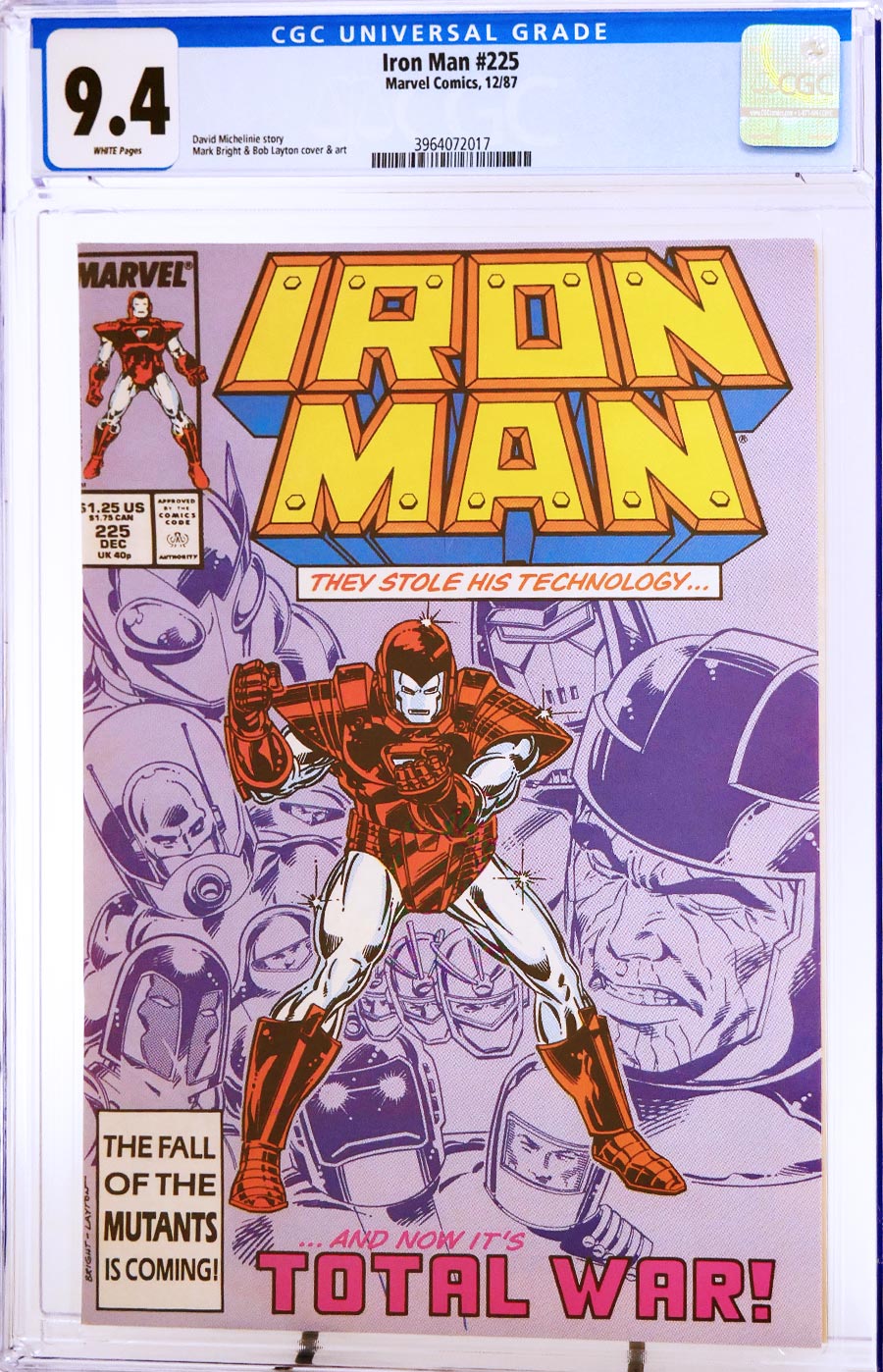 Iron Man #225 Cover D CGC 9.4