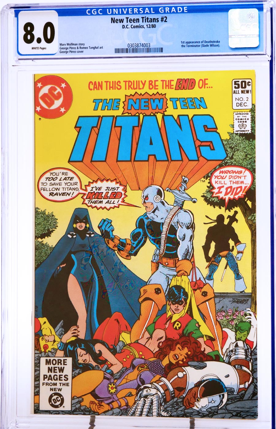 New Teen Titans #2 Cover D CGC 8.0