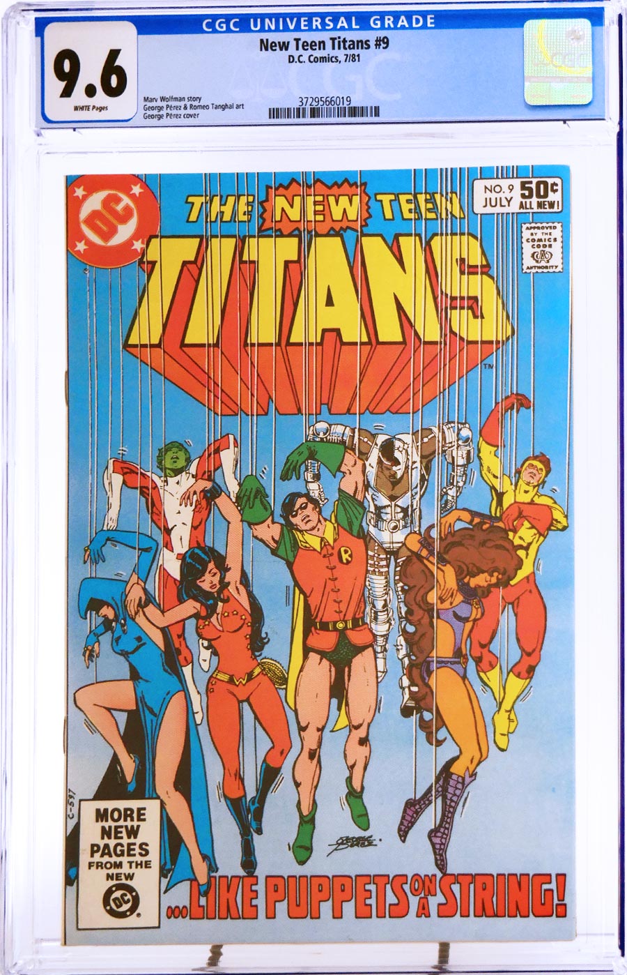 New Teen Titans #9 Cover B CGC 9.6