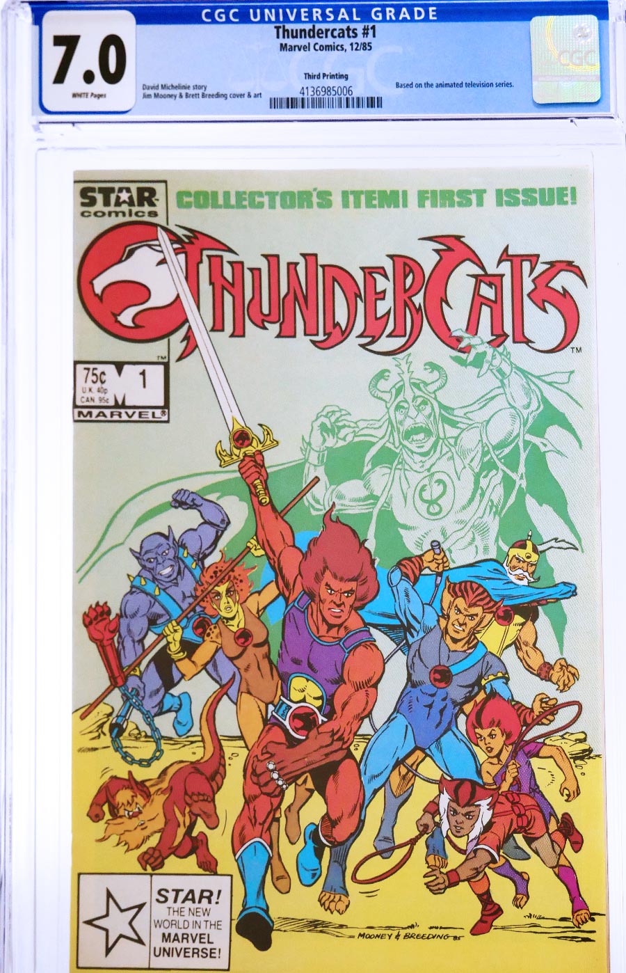 Thundercats #1 Cover G 3rd Ptg CGC 7.0