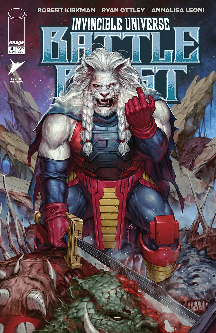 Invincible Universe Battle Beast #4 Cover J 4th Ptg