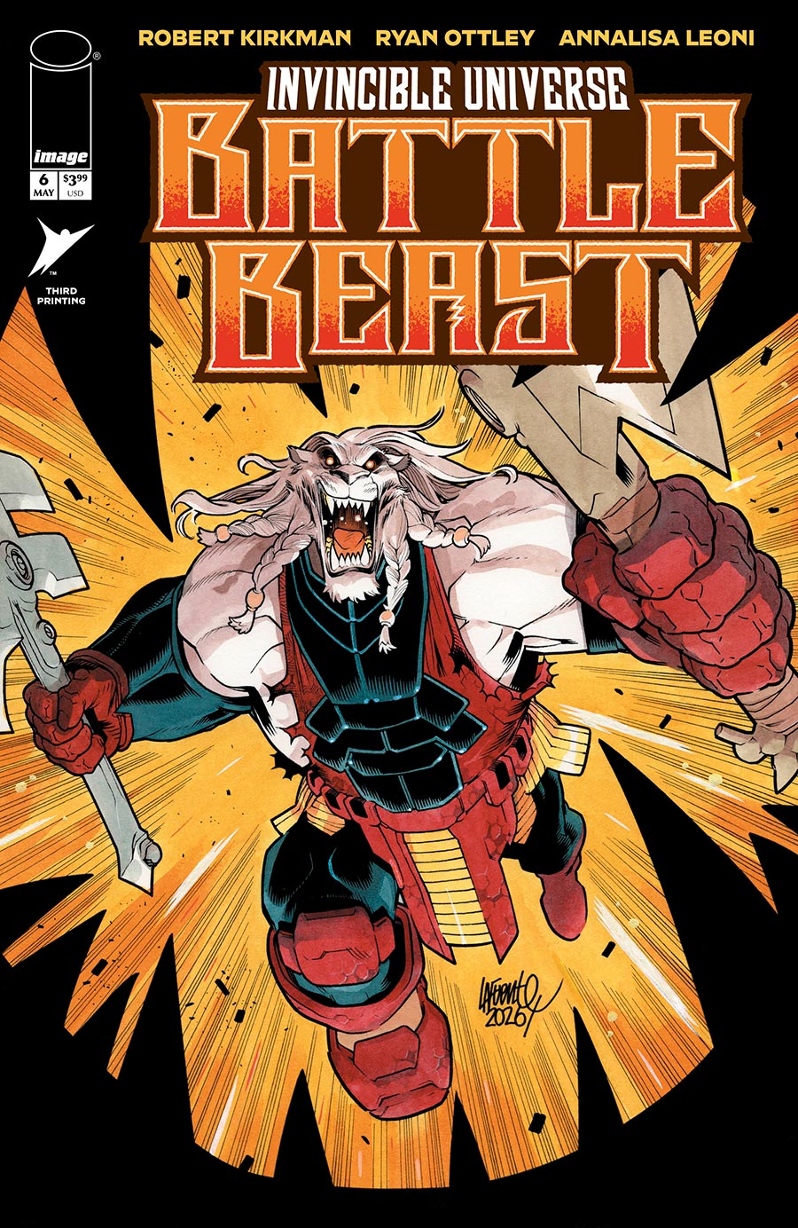 Invincible Universe Battle Beast #6 Cover H 3rd Ptg
