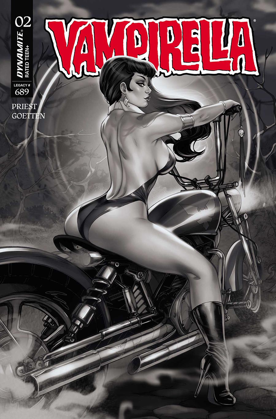 Vampirella Vol 10 #2 Cover M Incentive Elias Chatzoudis Black & White Cover (#689)