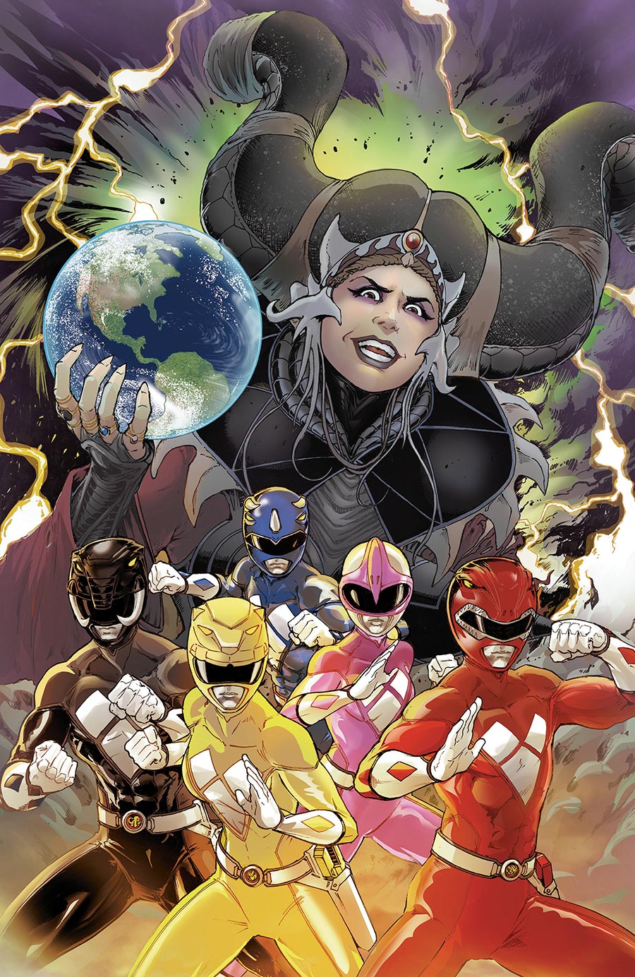 Mighty Morphin Power Rangers (BOOM Studios) Vol 2 #2 Cover F Incentive Andrew Lee Griffith Foil Virgin Cover