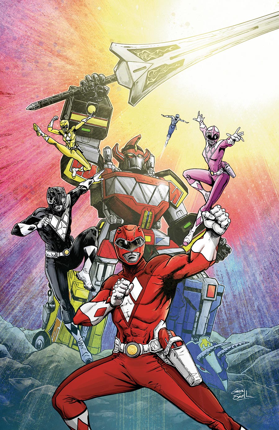 Mighty Morphin Power Rangers (BOOM Studios) Vol 2 #2 Cover I Incentive Gavin Smith Virgin Variant Cover