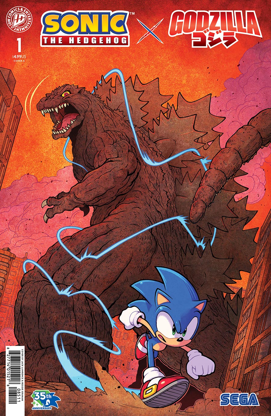 Sonic The Hedgehog X Godzilla #1 Cover A Regular Jack Lawrence Cover