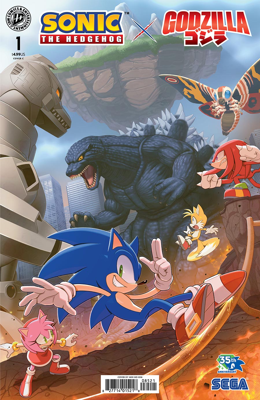 Sonic The Hedgehog X Godzilla #1 Cover C Variant Min Ho Kim Cover