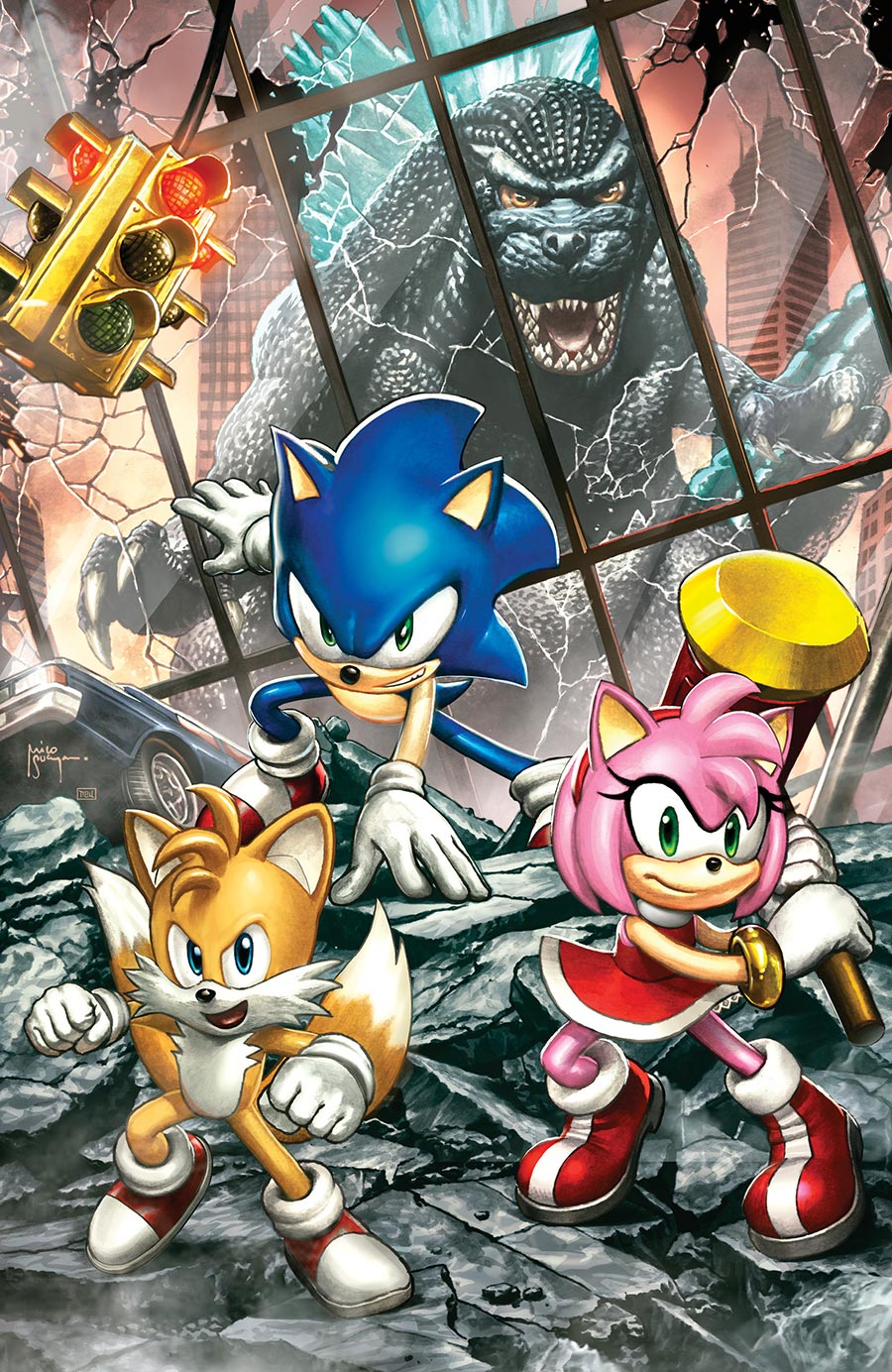 Sonic The Hedgehog X Godzilla #1 Cover H Incentive Mico Suayan Virgin Cover