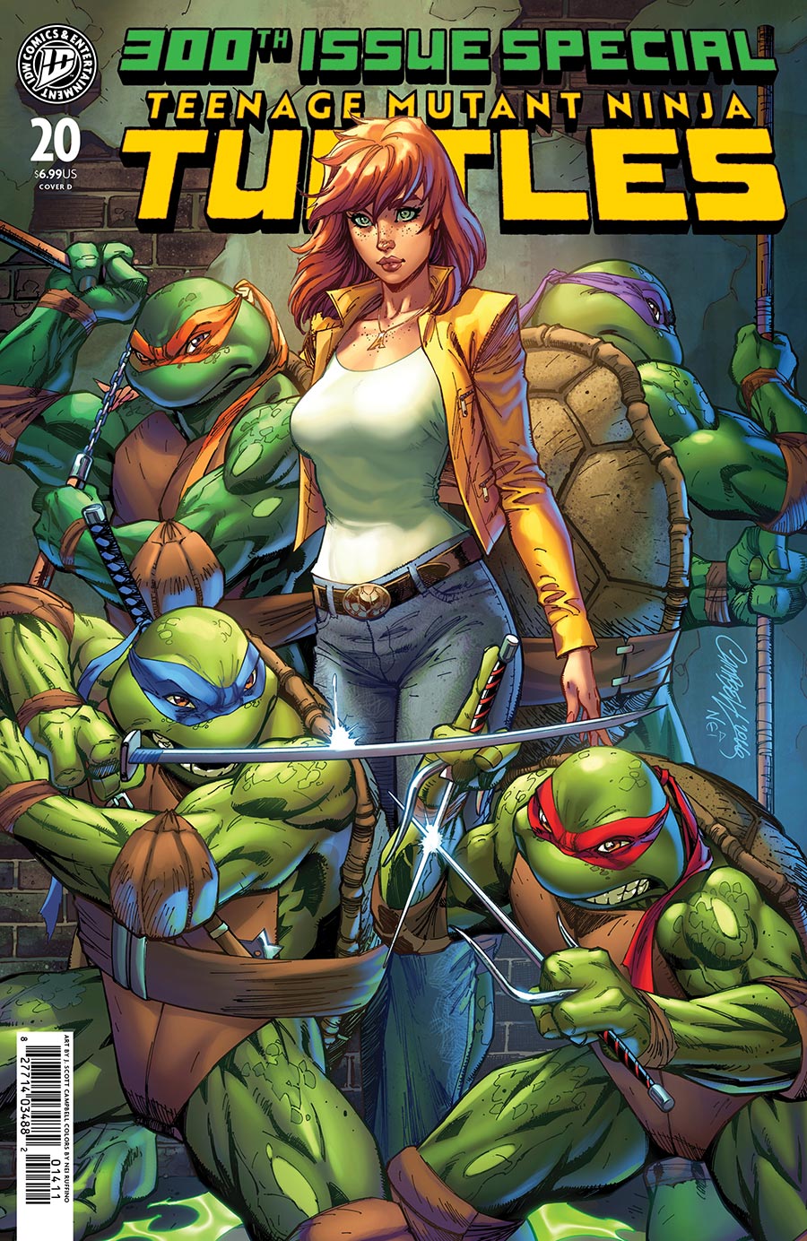 Teenage Mutant Ninja Turtles Vol 6 #20 300th Issue Special Cover D Variant J Scott Campbell Cover (#300)