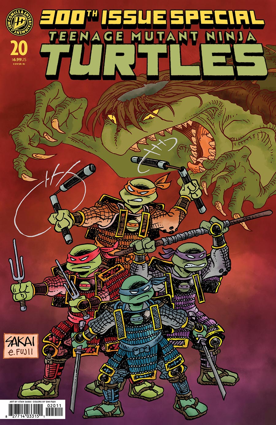 Teenage Mutant Ninja Turtles Vol 6 #20 300th Issue Special Cover I Incentive Stan Sakai Variant Cover (#300)