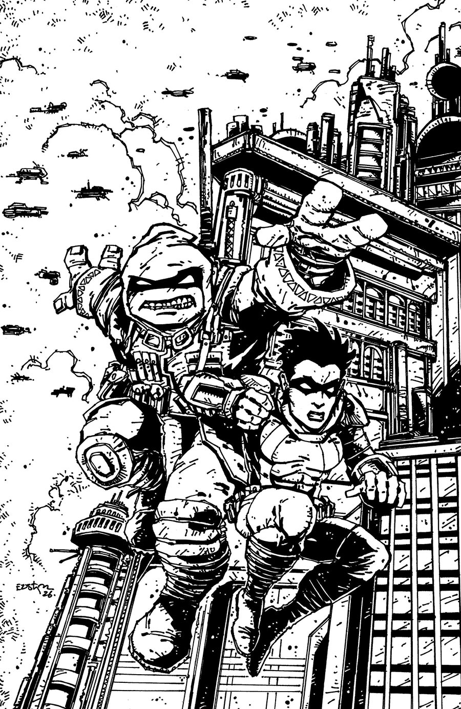 Teenage Mutant Ninja Turtles The Last Ronin Training Day #1 (One Shot) Cover F Incentive Kevin Eastman Black & White Virgin Cover