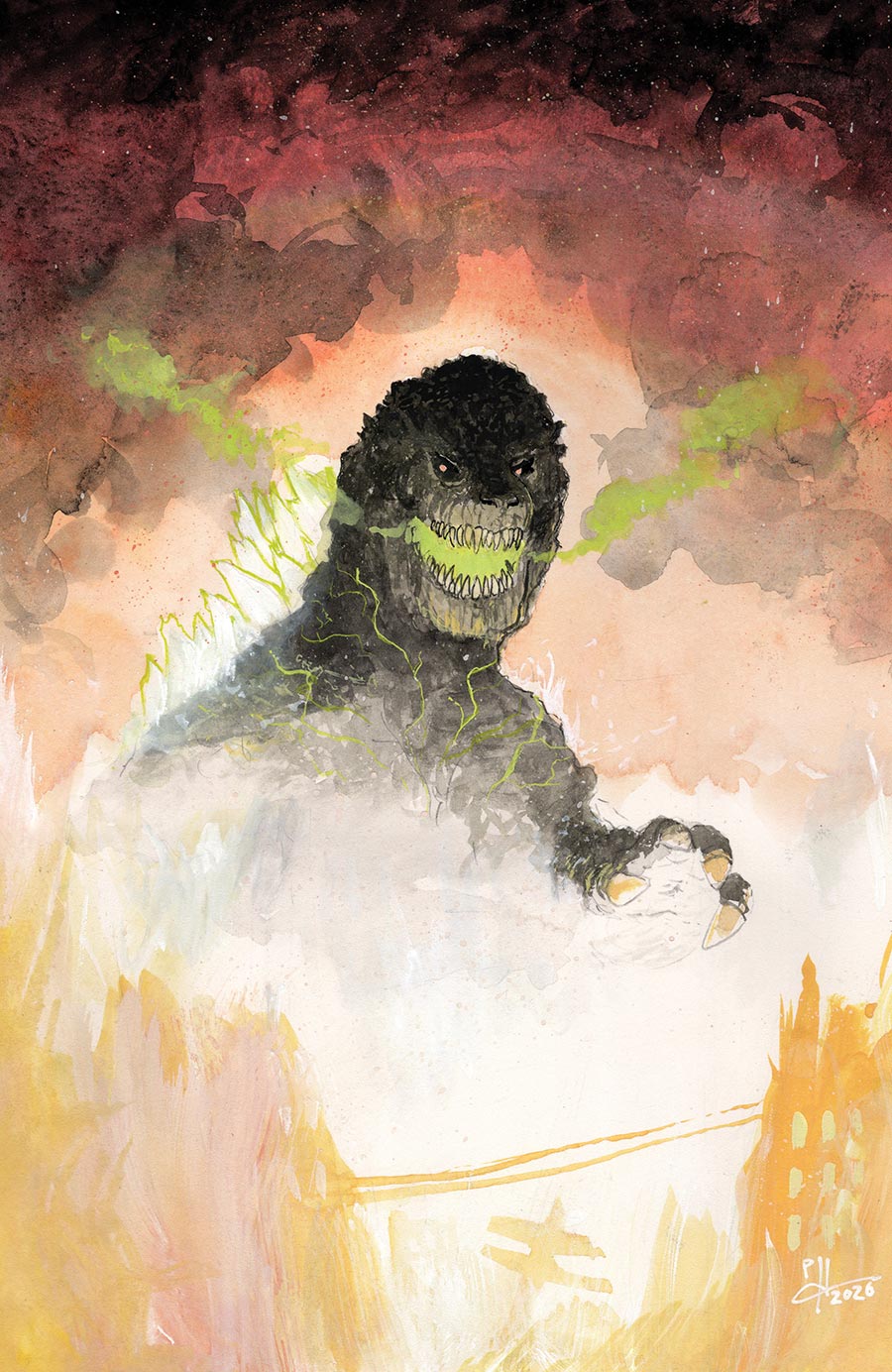 Horror Of Godzilla #1 Cover E Incentive Patrick Horvath Virgin Variant Cover (Kai-Sei Era)