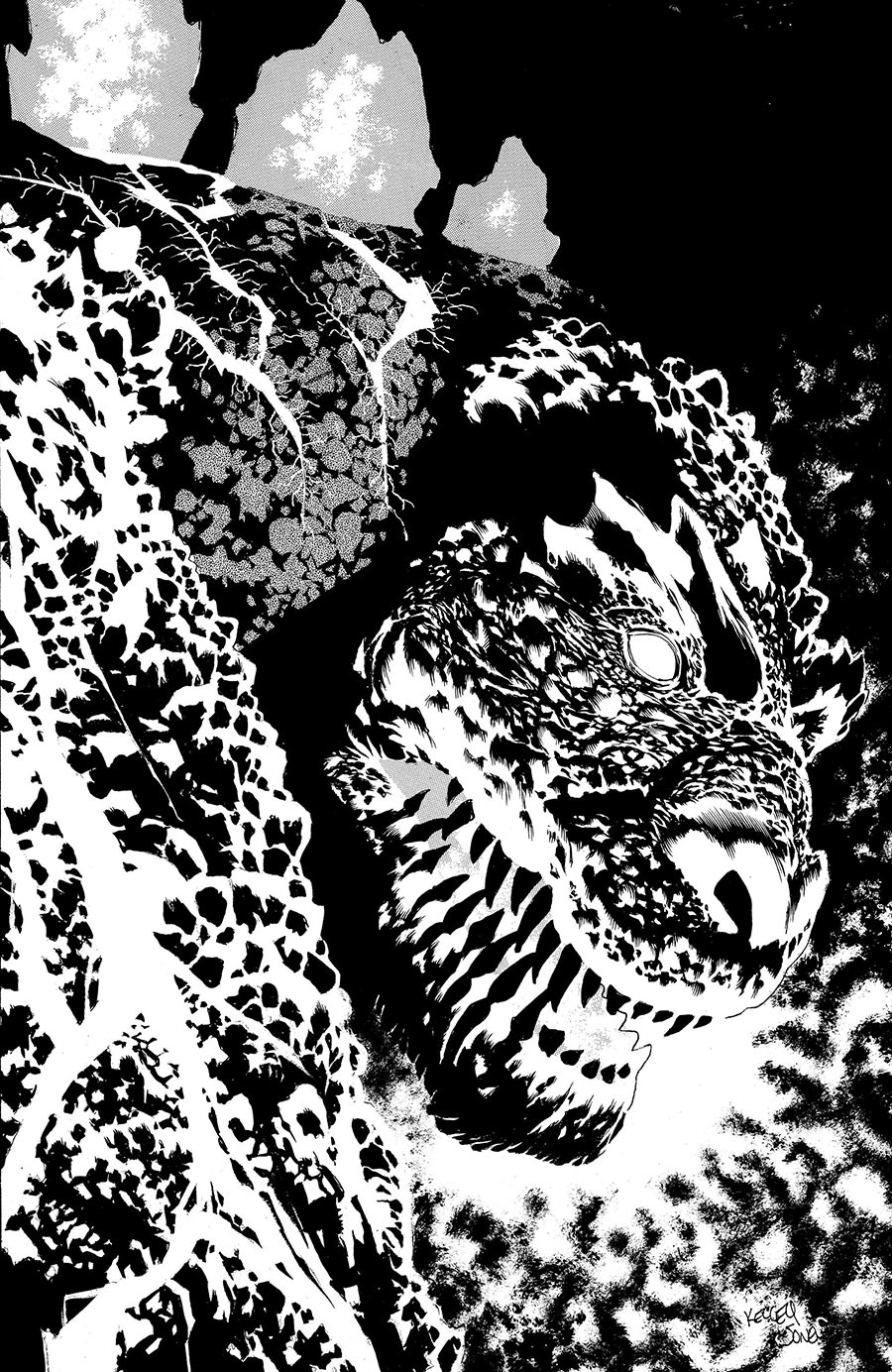 Horror Of Godzilla #1 Cover F Incentive Kelley Jones Black & White Virgin Cover (Kai-Sei Era)