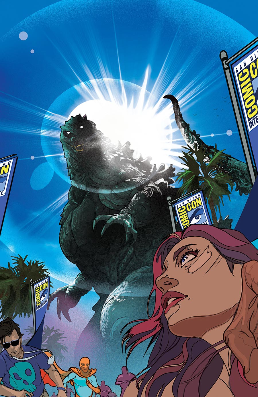 Godzilla vs America Godzilla vs San Diego #1 (One Shot) Cover D Incentive Christian Ward Virgin Cover