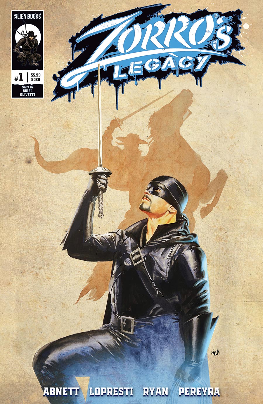 Zorros Legacy #1 Cover E Incentive Ariel Olivetti Variant Cover
