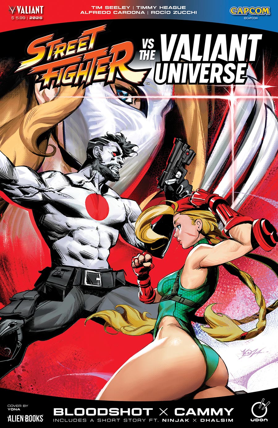 Street Fighter vs The Valiant Universe Special Bloodshot x Cammy #1 (One Shot) Cover B Variant Yonas Cover