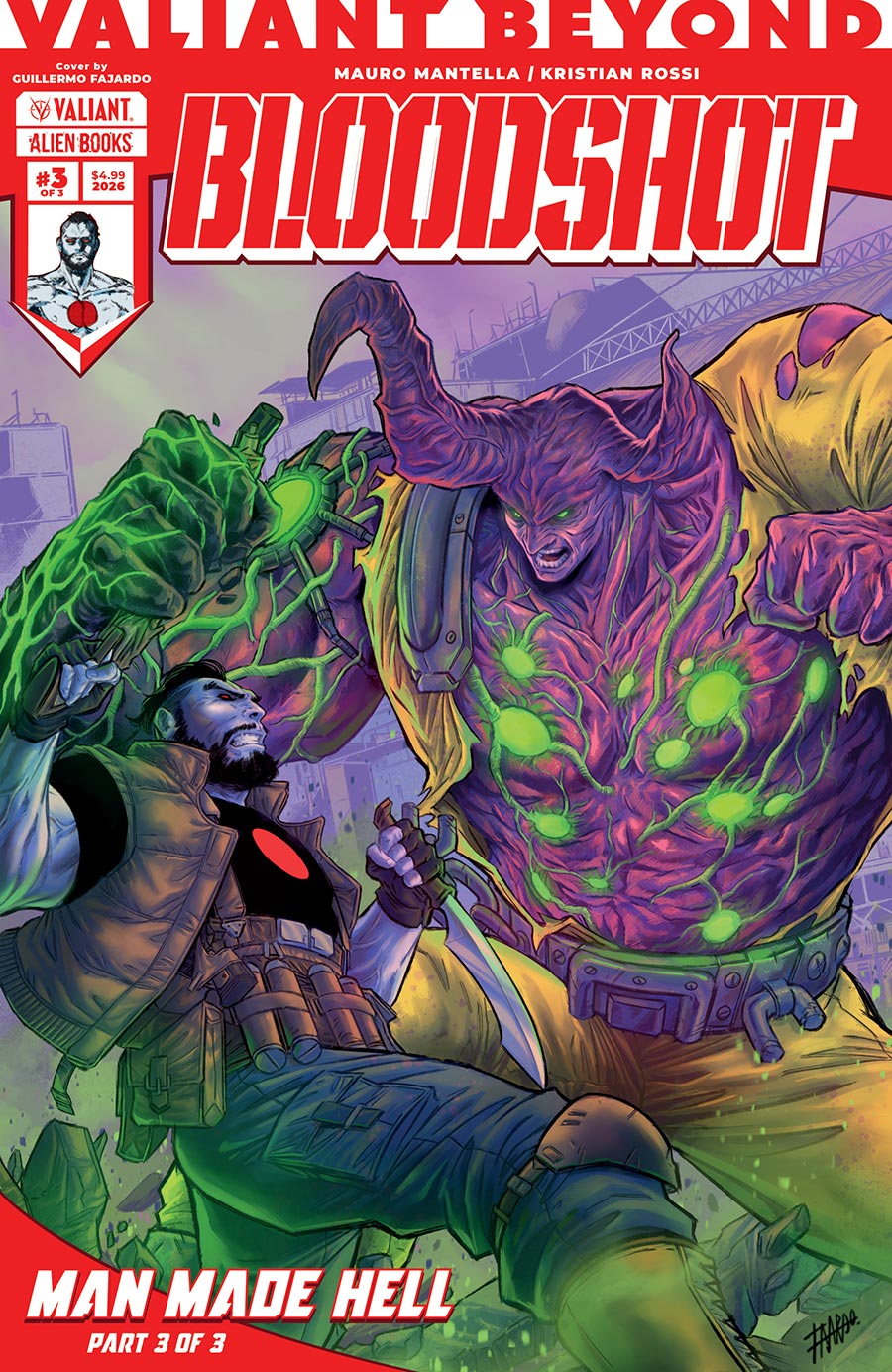Valiant Beyond Bloodshot #6 Man Made Hell Part 3 Cover A Regular Guillermo Fajardo Cover