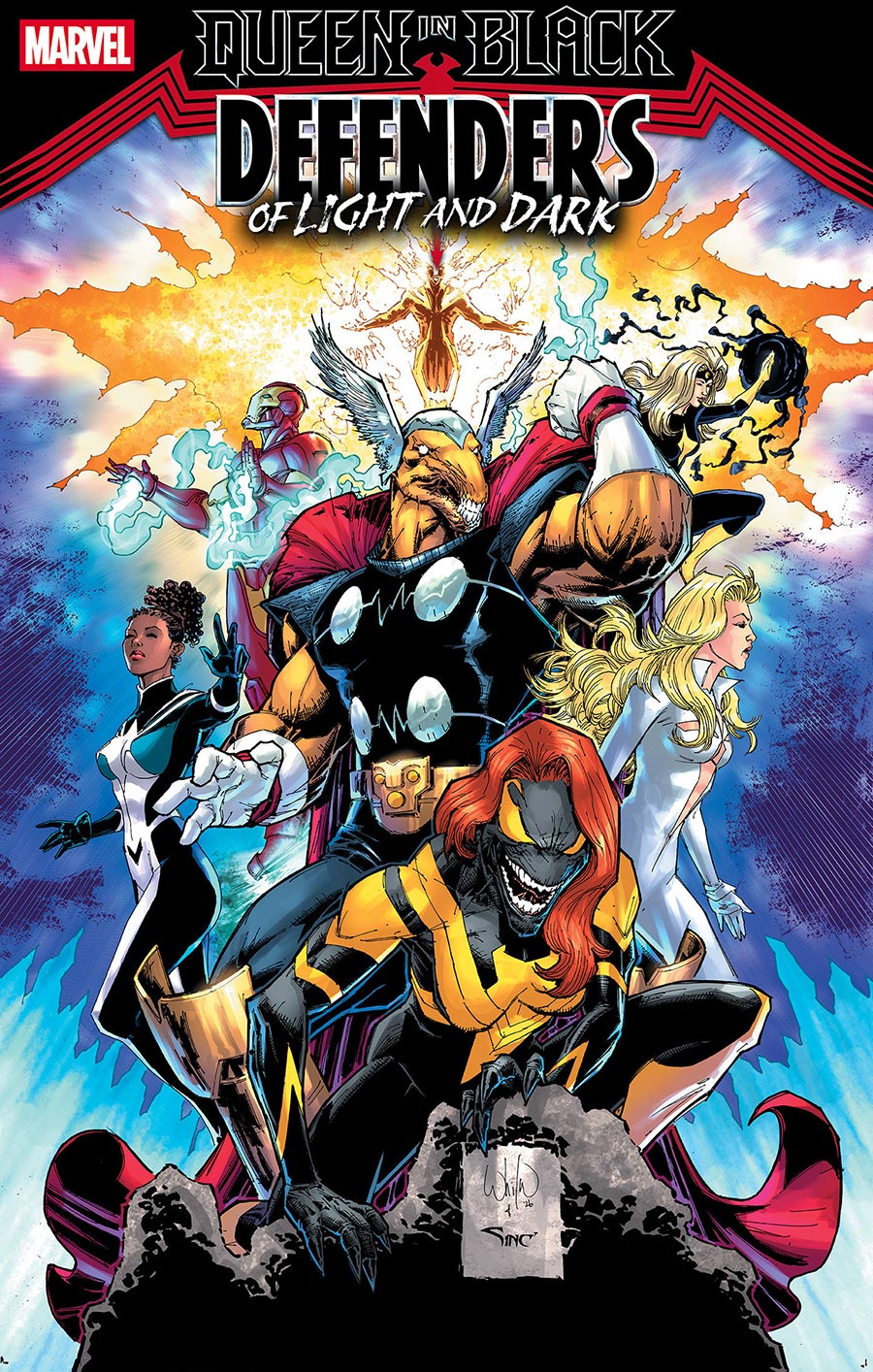 Queen In Black Defenders Of Light And Dark #1 Cover D Incentive Whilce Portacio Variant Cover