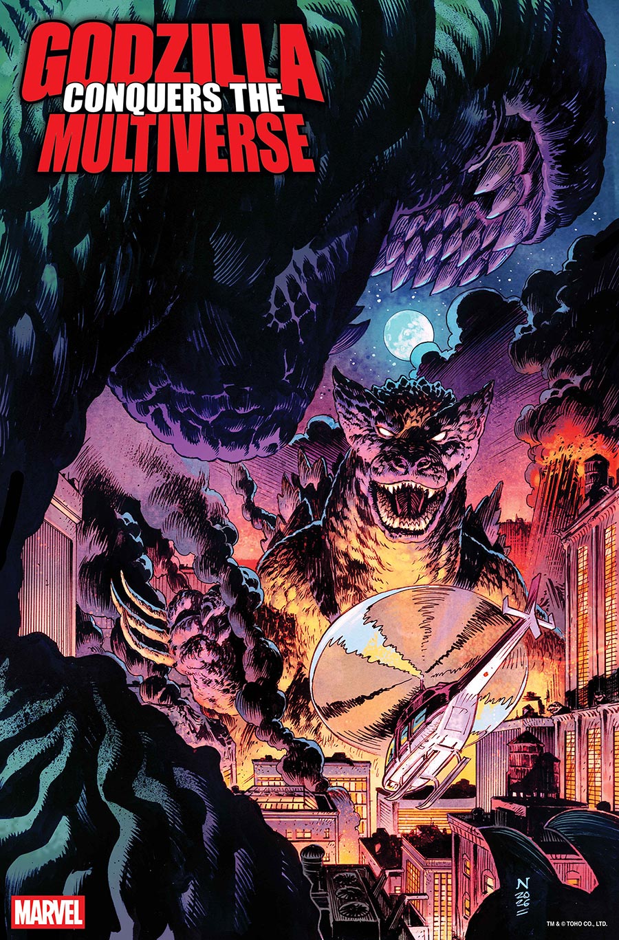 Godzilla Conquers The Multiverse #1 Cover B Variant Nic Klein Heisei Godzilla vs Marvel Cover