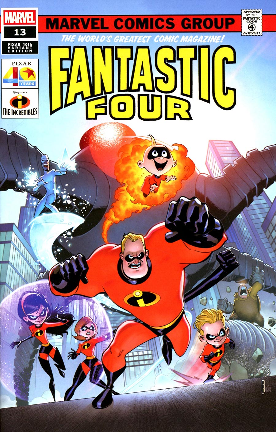 Fantastic Four Vol 8 #13 Cover C Variant David Baldeon Pixar 40th Anniversary Cover