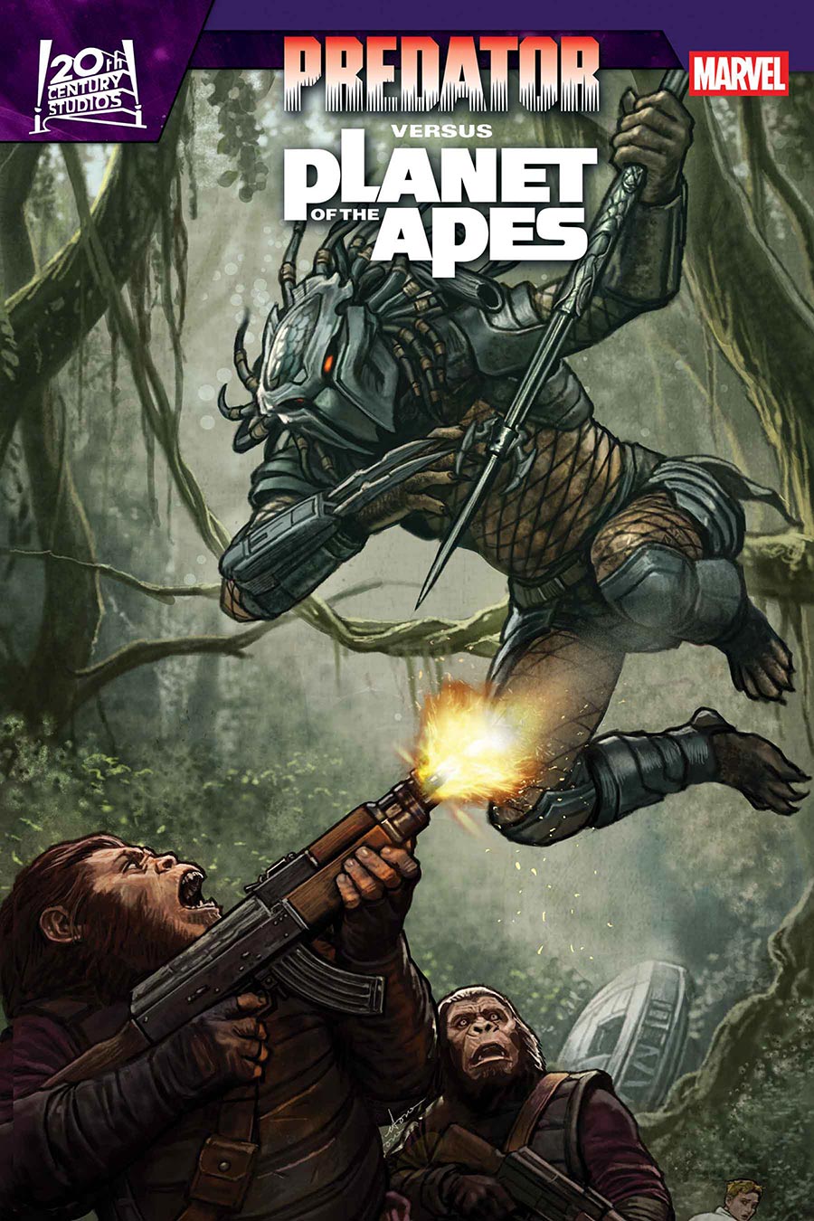 Predator Versus Planet Of The Apes #1 Cover A Regular Stonehouse Cover