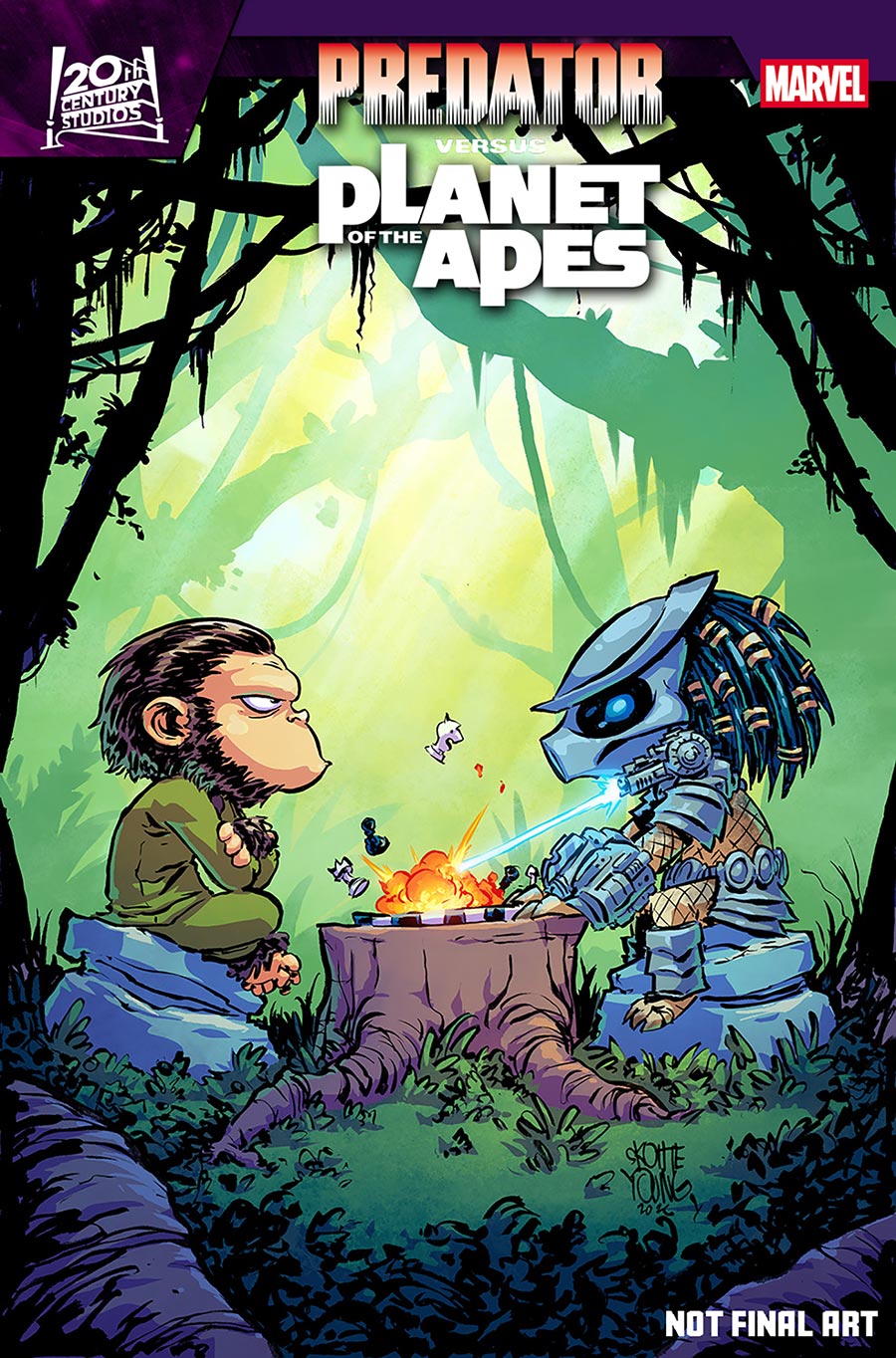 Predator Versus Planet Of The Apes #1 Cover D Variant Skottie Young Cover