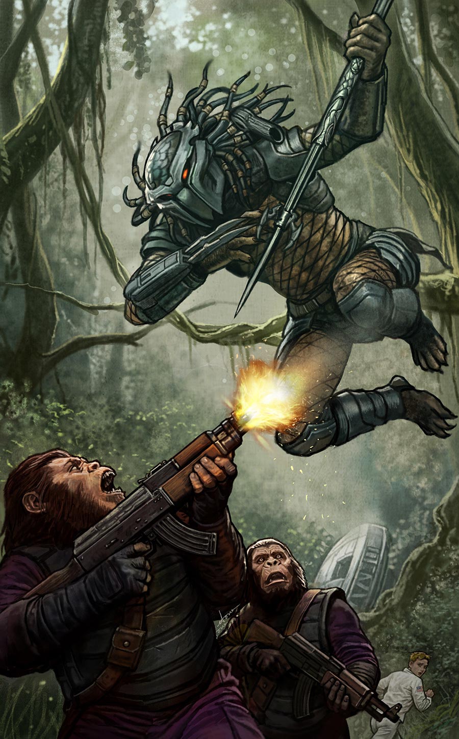 Predator Versus Planet Of The Apes #1 Cover G Incentive Stonehouse Virgin Cover
