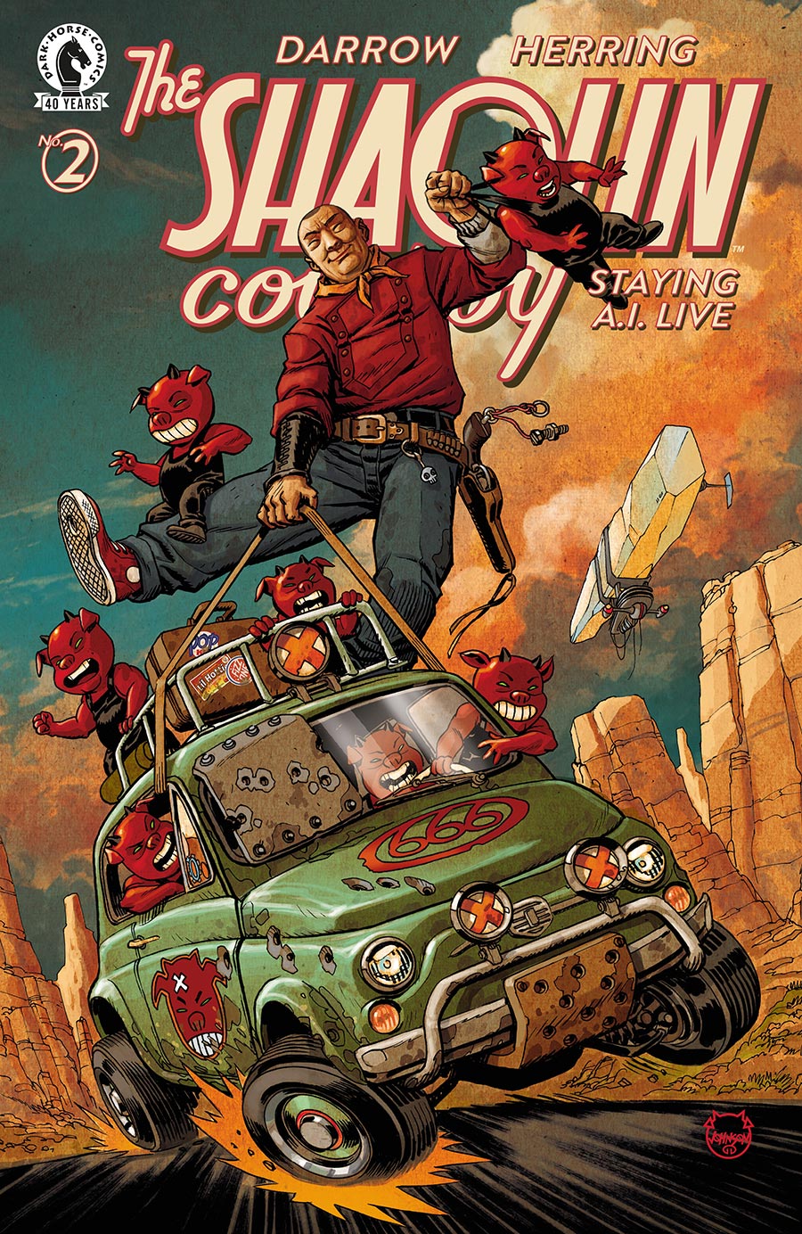 Shaolin Cowboy Staying A.I. Live #2 Cover C Variant Dave Johnson Cover
