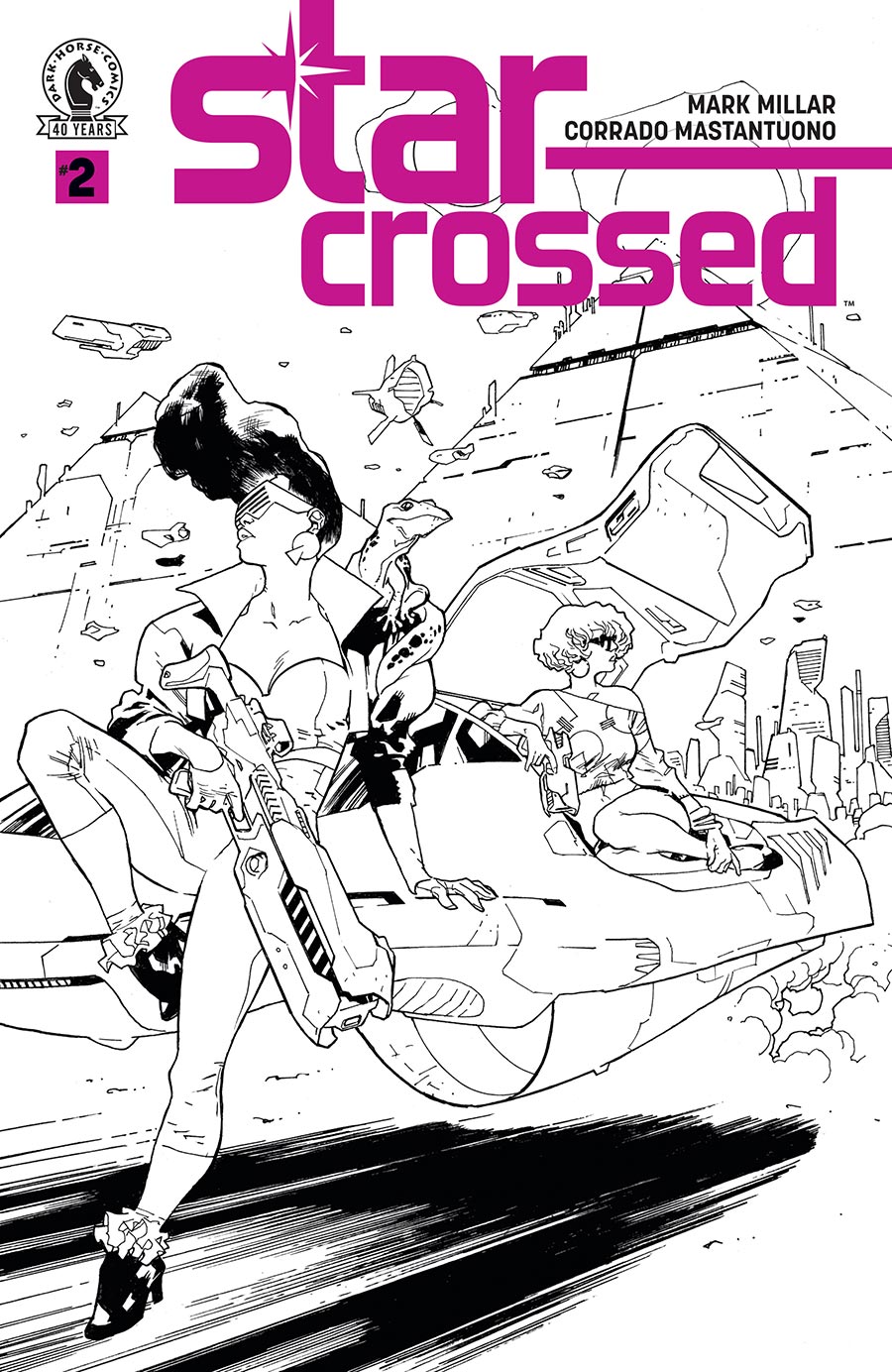 Star-Crossed #2 Cover B Variant Stuart Immonen Black & White Cover