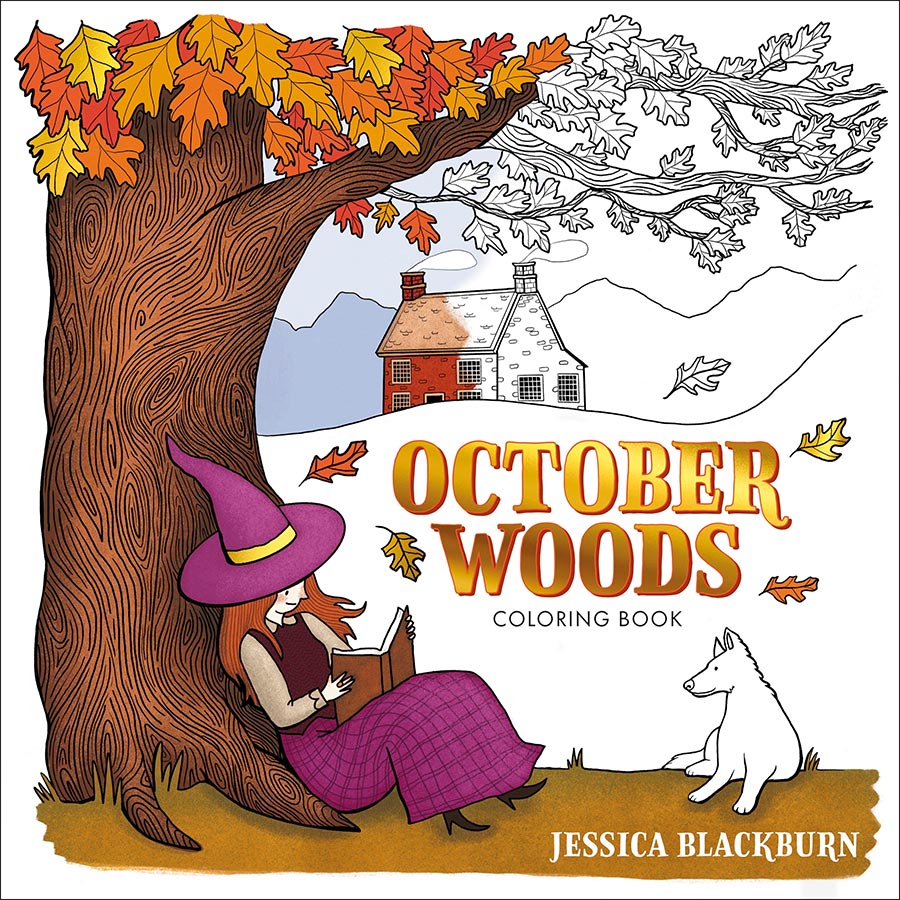 October Woods Coloring Book A Coloring Book With Cozy Hygge Scenes Of A Relaxing Autumn TP