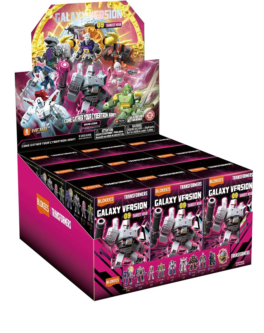 Blokees Transformers Galaxy Version 09 Darkest Hour Mini Model Kit Display (9-Count)
