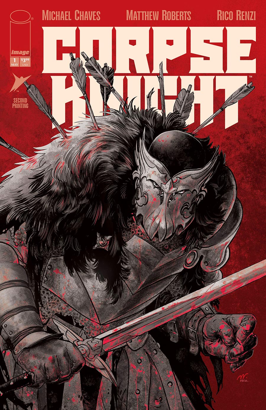 Corpse Knight #1 Cover K 2nd Ptg B Matthew Roberts & Rico Renzi Variant Cover