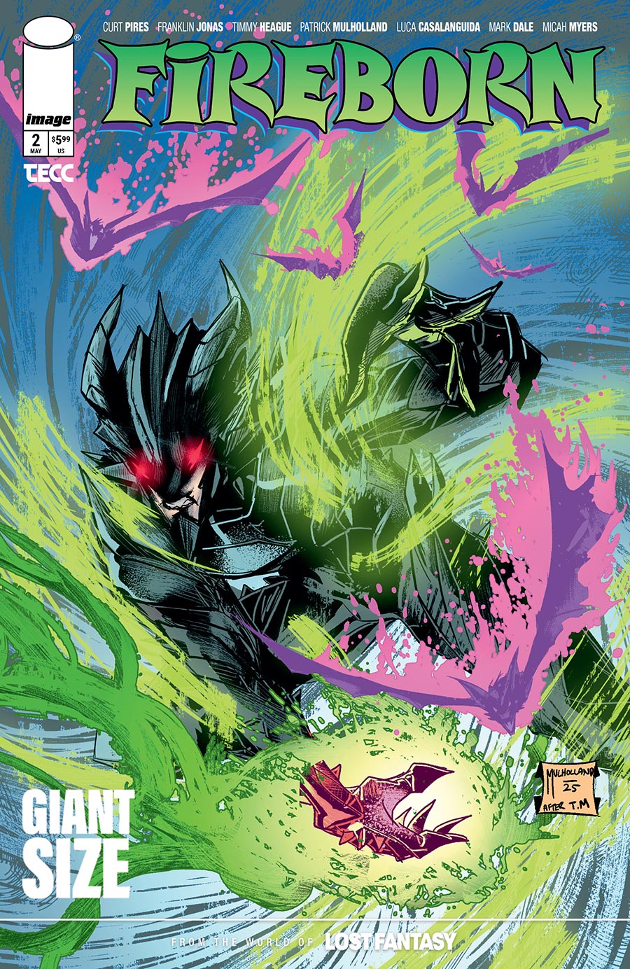 Fireborn #2 Cover G Variant Patrick Mulholland 2 Foil Cover (From The World Of Lost Fantasy)