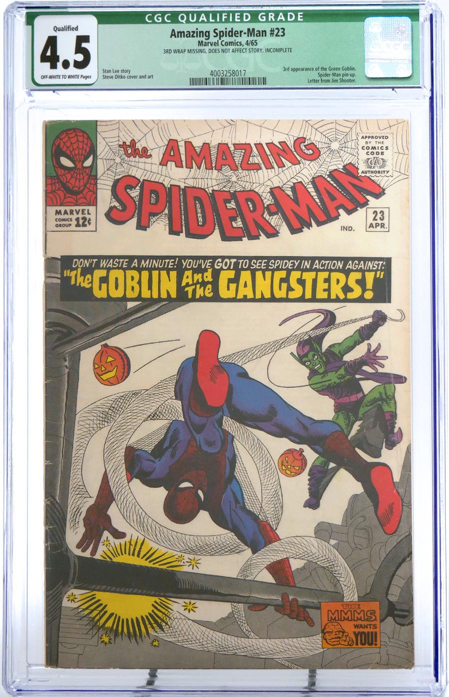 Amazing Spider-Man #23 Cover D CGC Qualified 4.5
