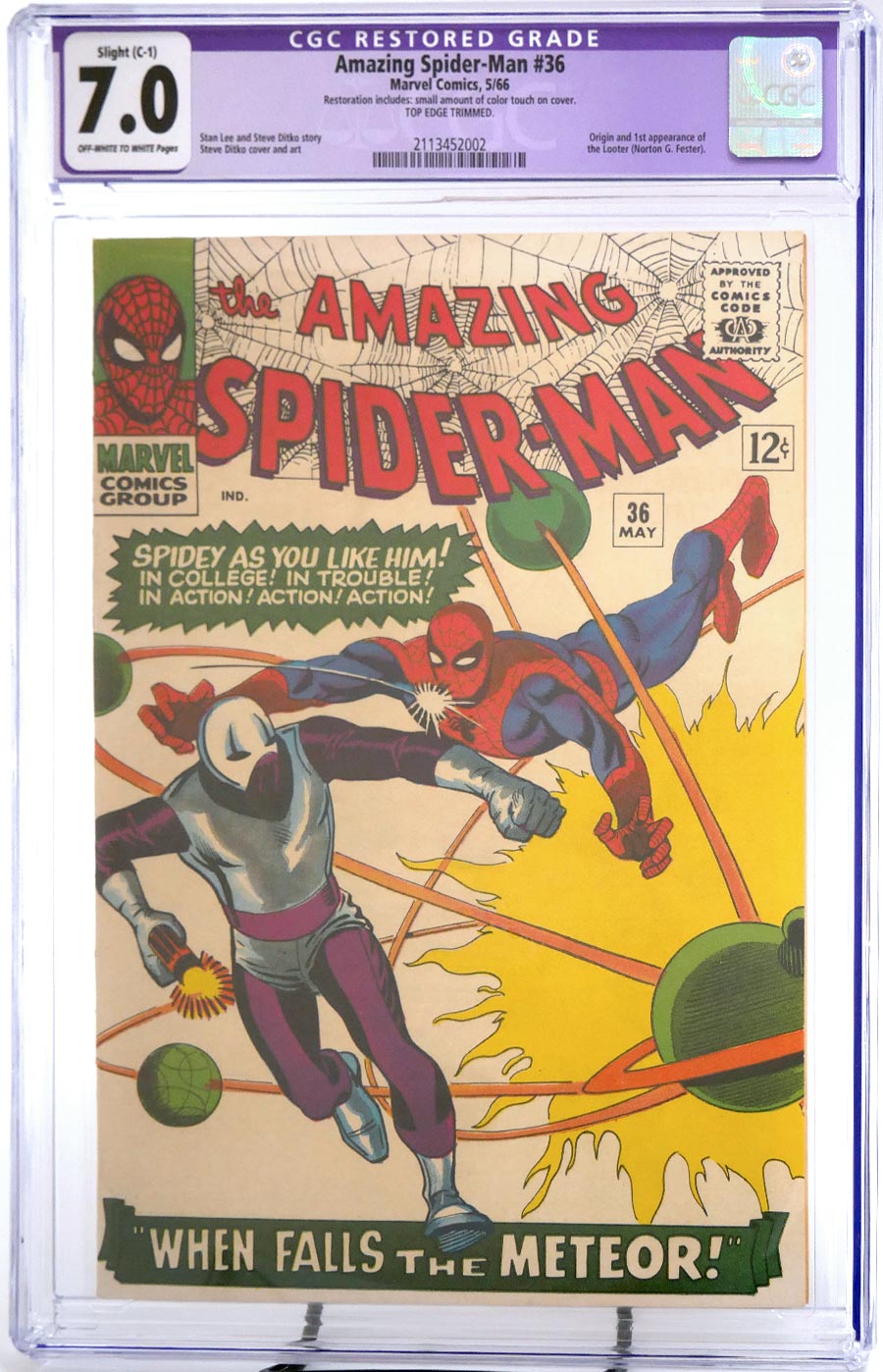 Amazing Spider-Man #36 Cover C CGC Restored 7.0