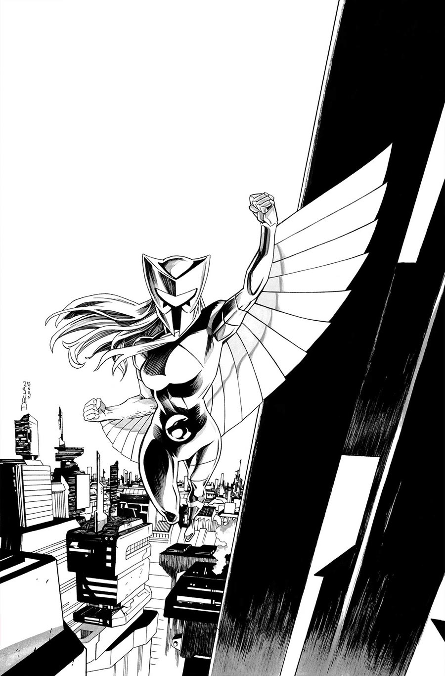 ThunderCats X SilverHawks ThunderHawks #2 Cover L Incentive Declan Shalvey Line Art Virgin Cover (ThunderCats X SilverHawks Part 6)