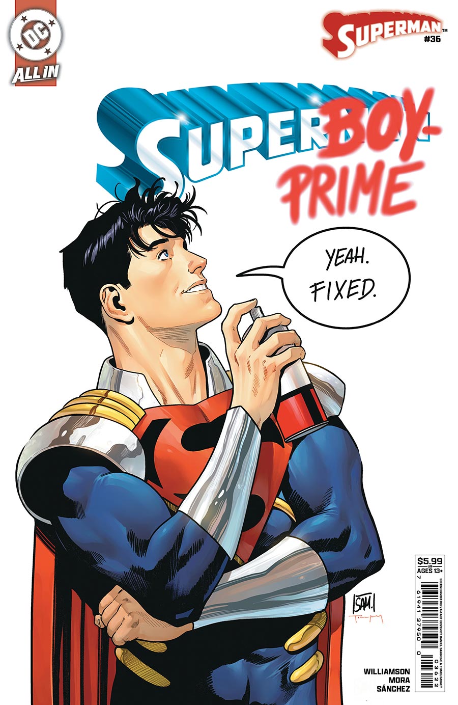 Superman Vol 7 #36 Cover J 2nd Ptg B Daniel Sampere Card Stock Variant Cover (DC All In)(The Reign Of The Superboys Tie-In)