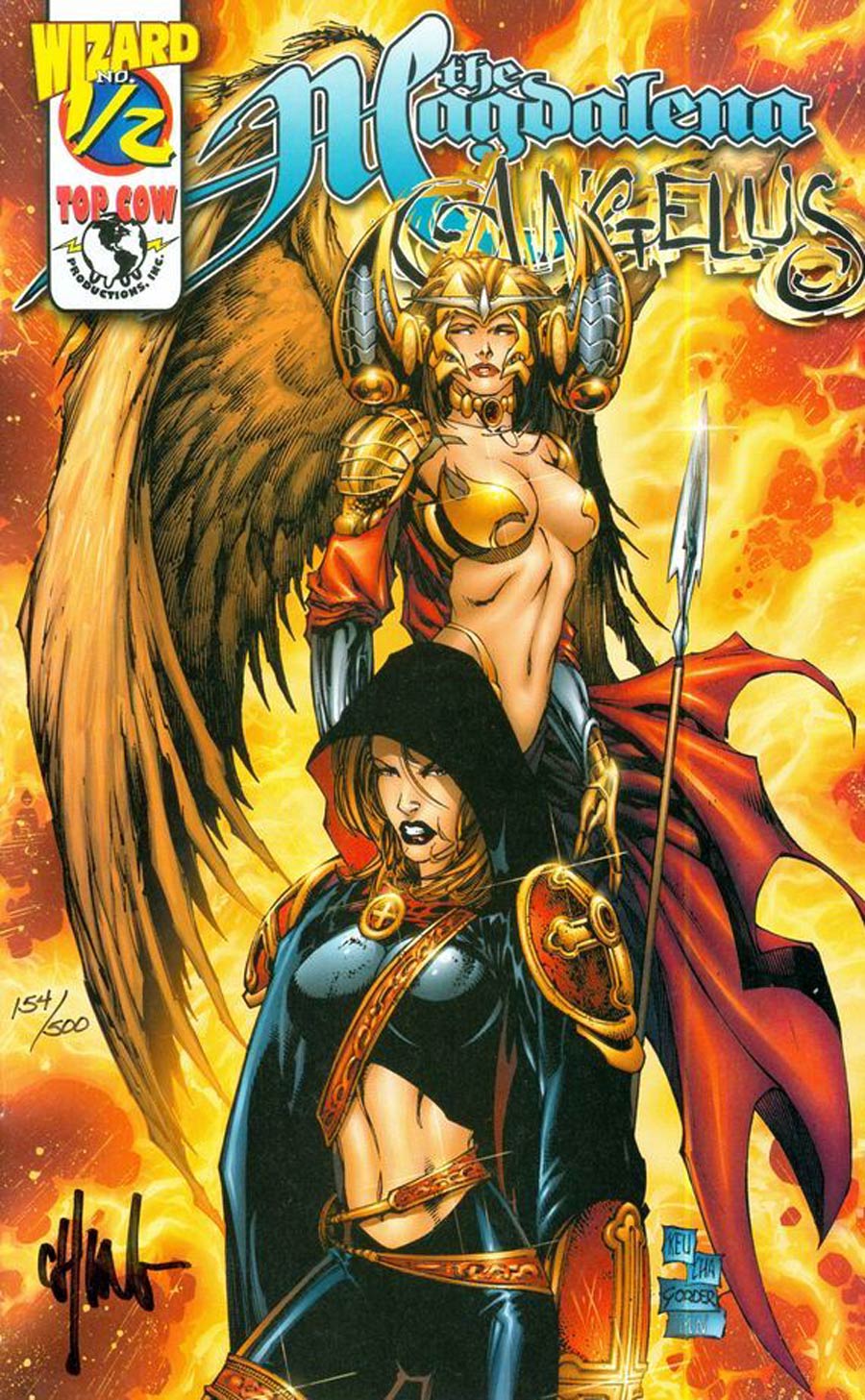 Magdalena Angelus Wizard #1/2 Cover D Signed By Brian Ching No COA