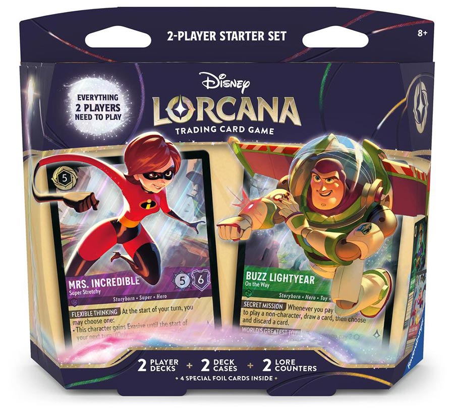 Disney Lorcana 2 Player Deck Display Elastigirl & Buzz Lightyear