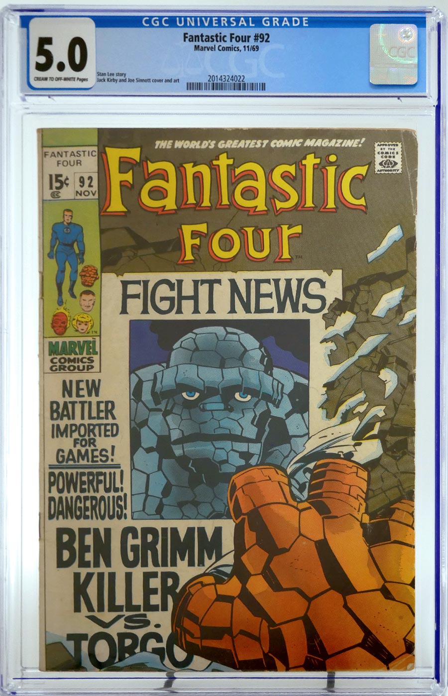 Fantastic Four #92 Cover B CGC 5.0