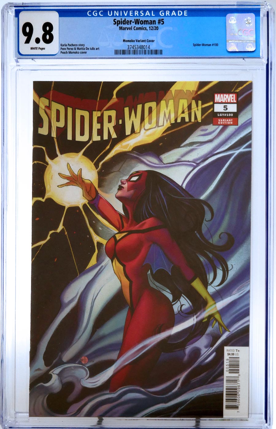 Spider-Woman Vol 7 #5 Cover M Variant Peach Momoko Cover CGC 9.8 (#100)